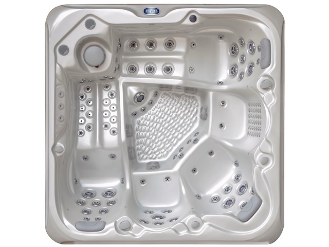 Outdoor spa 5-persoons 220x220 cm - grijs bad / grijze zijkant - incl. bluetooth & wifi - afbeelding 21 van  62