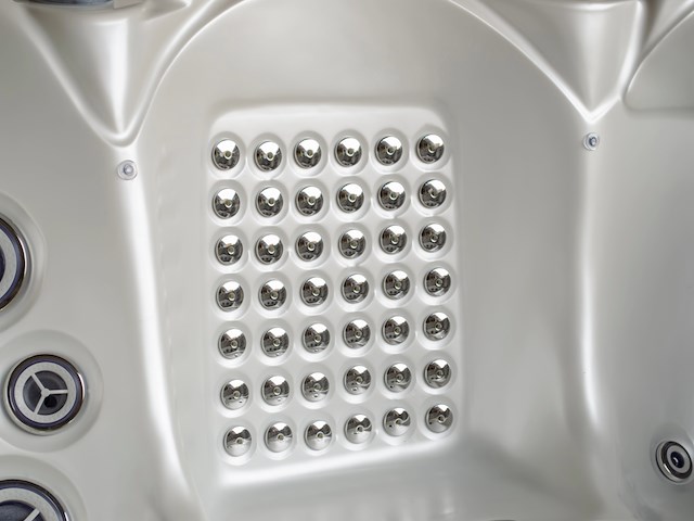 Outdoor spa 5-persoons 220x220 cm - grijs bad / grijze zijkant - incl. bluetooth & wifi - afbeelding 25 van  62