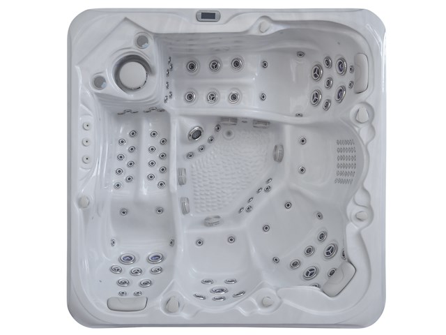 Outdoor spa 5-persoons 220x220 cm - grijs bad / grijze zijkant - incl. bluetooth & wifi - afbeelding 23 van  62