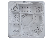 Outdoor spa 5-persoons 220x220 cm - grijs bad / grijze zijkant - incl. bluetooth & wifi - afbeelding 23 van  62