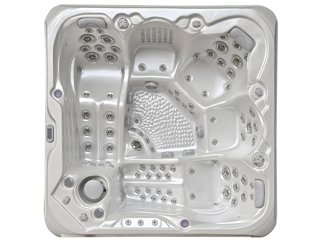 Outdoor spa 5-persoons 220x220 cm - grijs bad / grijze zijkant - incl. bluetooth & wifi - afbeelding 38 van  62