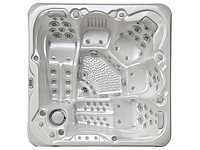 Outdoor spa 5-persoons 220x220 cm - grijs bad / grijze zijkant - incl. bluetooth & wifi - afbeelding 38 van  62