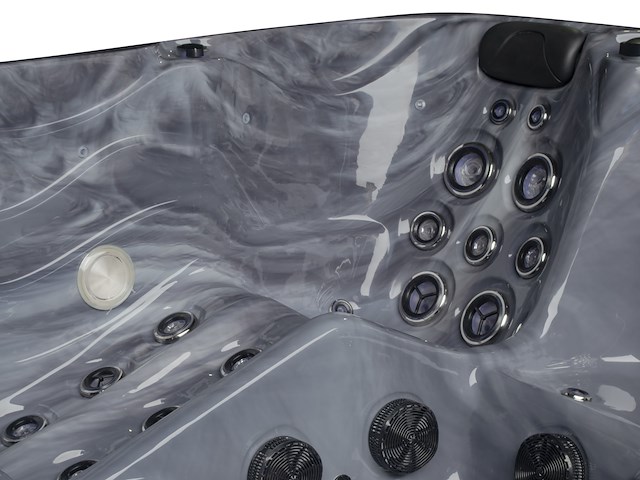 Outdoor spa 5-persoons 220x220 cm - grijs bad / grijze zijkant - incl. bluetooth & wifi - afbeelding 55 van  62