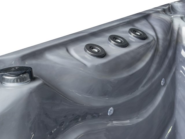 Outdoor spa 5-persoons 220x220 cm - grijs bad / grijze zijkant - incl. bluetooth & wifi - afbeelding 57 van  62