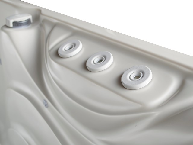 Outdoor spa 5-persoons 220x220 cm - wit bad / antraciete zijkant - incl. bluetooth - afbeelding 4 van  14