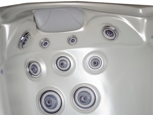 Outdoor spa 5-persoons 220x220 cm - wit bad / antraciete zijkant - incl. bluetooth - afbeelding 6 van  14