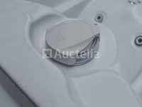Outdoor spa 5-persoons 220x220x90 cm - sneeuwwit bad met antraciete zijkant - incl. bluetooth - afbeelding 3 van  11