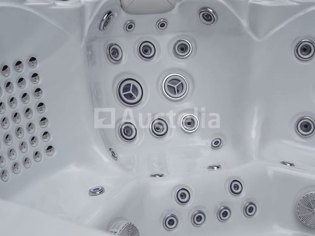 Outdoor spa 5-persoons 220x220x90 cm - sneeuwwit bad met antraciete zijkant - incl. bluetooth - afbeelding 4 van  11