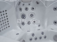 Outdoor spa 5-persoons 220x220x90 cm - sneeuwwit bad met antraciete zijkant - incl. bluetooth - afbeelding 4 van  11