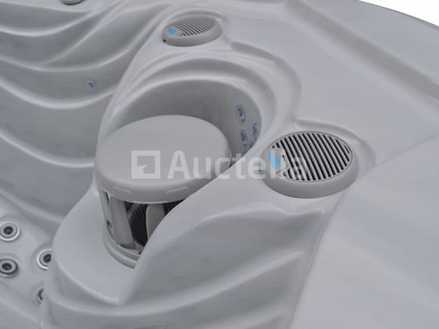 Outdoor spa 5-persoons 220x220x90 cm - sneeuwwit bad met antraciete zijkant - incl. bluetooth - afbeelding 5 van  11