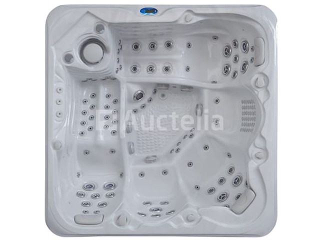 Outdoor spa 5-persoons 220x220x90 cm - sneeuwwit bad met antraciete zijkant - incl. bluetooth - afbeelding 6 van  11