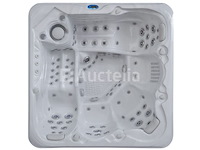 Outdoor spa 5-persoons 220x220x90 cm - sneeuwwit bad met antraciete zijkant - incl. bluetooth - afbeelding 6 van  11