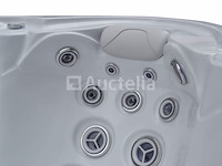 Outdoor spa 5-persoons 220x220x90 cm - sneeuwwit bad met antraciete zijkant - incl. bluetooth - afbeelding 10 van  11