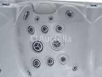 Outdoor spa 5-persoons 220x220x90 cm - sneeuwwit bad met antraciete zijkant - incl. bluetooth - afbeelding 11 van  11