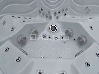 Outdoor spa 5-persoons 220x220x90 cm - sneeuwwit bad met antraciete zijkant - incl. bluetooth - afbeelding 2 van  11