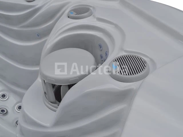 Outdoor spa 5-persoons 220x220x90 cm - sneeuwwit bad met antraciete zijkant - incl. bluetooth - afbeelding 3 van  11