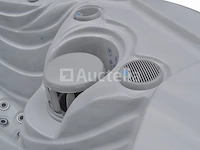 Outdoor spa 5-persoons 220x220x90 cm - sneeuwwit bad met antraciete zijkant - incl. bluetooth - afbeelding 3 van  11