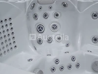Outdoor spa 5-persoons 220x220x90 cm - sneeuwwit bad met antraciete zijkant - incl. bluetooth - afbeelding 4 van  11