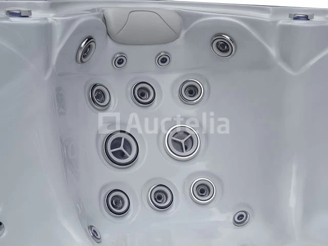 Outdoor spa 5-persoons 220x220x90 cm - sneeuwwit bad met antraciete zijkant - incl. bluetooth - afbeelding 6 van  11