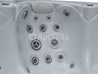 Outdoor spa 5-persoons 220x220x90 cm - sneeuwwit bad met antraciete zijkant - incl. bluetooth - afbeelding 6 van  11