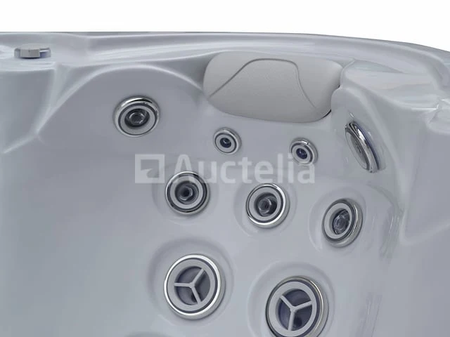 Outdoor spa 5-persoons 220x220x90 cm - sneeuwwit bad met antraciete zijkant - incl. bluetooth - afbeelding 8 van  11