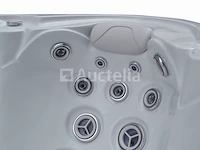 Outdoor spa 5-persoons 220x220x90 cm - sneeuwwit bad met antraciete zijkant - incl. bluetooth - afbeelding 8 van  11