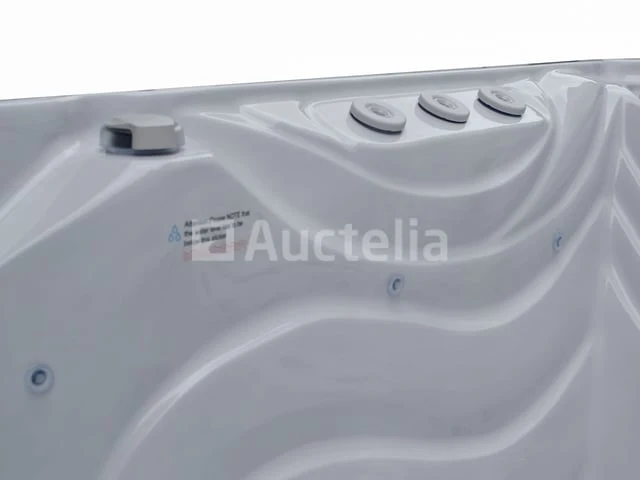 Outdoor spa 5-persoons 220x220x90 cm - sneeuwwit bad met antraciete zijkant - incl. bluetooth - afbeelding 9 van  11