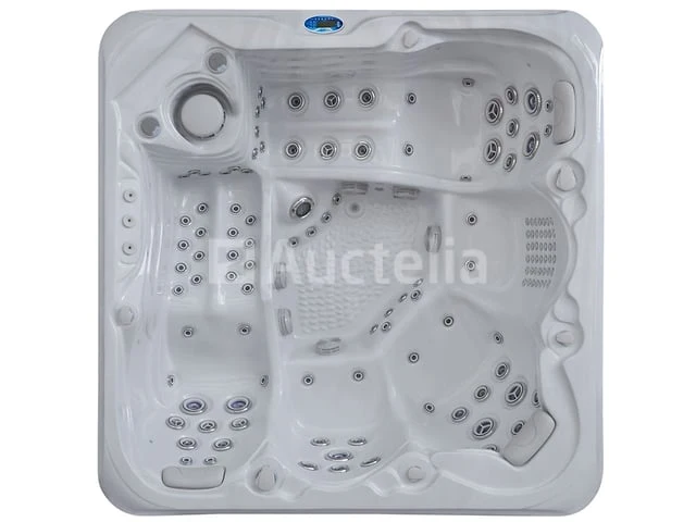 Outdoor spa 5-persoons 220x220x90 cm - sneeuwwit bad met antraciete zijkant - incl. bluetooth - afbeelding 11 van  11