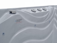 Outdoor spa 5-persoons 220x220x90 cm - sneeuwwit bad met antraciete zijkant - incl. bluetooth - afbeelding 10 van  11