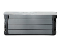 Outdoor spa 5-persoons 220x220x90 cm -sneeuwwit bad met zwarte zijkant - incl. bluetooth - afbeelding 2 van  8