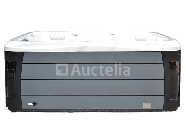 Outdoor spa 5-persoons 230x230 cm - sneeuwwit bad / grijze zijkant - incl. bluetooth - afbeelding 1 van  9