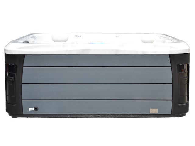 Outdoor spa 5-persoons 230x230 cm - sneeuwwit bad / grijze zijkant - incl. bluetooth - afbeelding 2 van  9