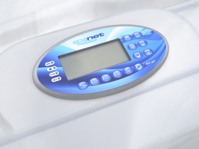 Outdoor spa 5-persoons 230x230 cm - sneeuwwit bad / grijze zijkant - incl. bluetooth - afbeelding 5 van  9