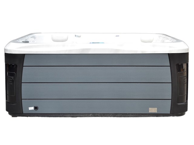 Outdoor spa 5-persoons 230x230 cm - sneeuwwit bad / grijze zijkant - incl. bluetooth - afbeelding 2 van  9