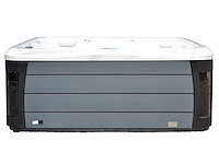 Outdoor spa 5-persoons 230x230 cm - sneeuwwit bad / grijze zijkant - incl. bluetooth - afbeelding 2 van  9