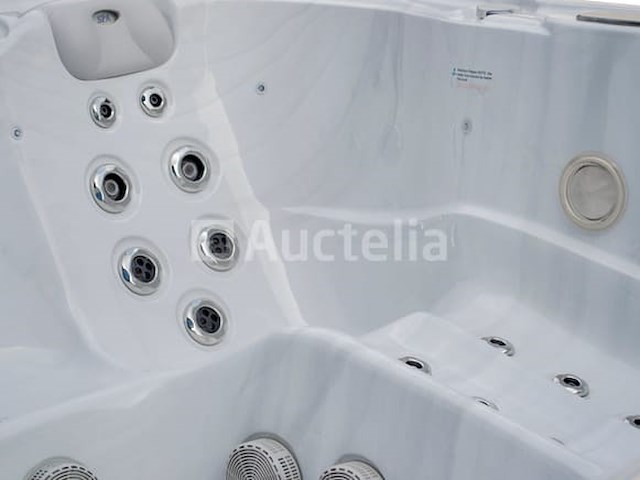 Outdoor spa 5-persoons 230x230 cm - wit bad / antraciete zijkant - incl. bluetooth - afbeelding 3 van  6