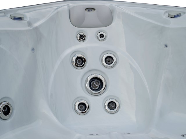 Outdoor spa 5-persoons 230x230 cm - wit bad / antraciete zijkant - incl. bluetooth - afbeelding 2 van  6