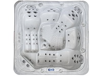 Outdoor spa 5-persoons 230x230 cm - wit bad / antraciete zijkant - incl. bluetooth - afbeelding 1 van  6