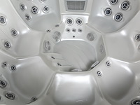 Outdoor spa 7-persoons 220x220x90 cm - wit bad met donkerbruine zijkant - incl. bluetooth - afbeelding 12 van  12