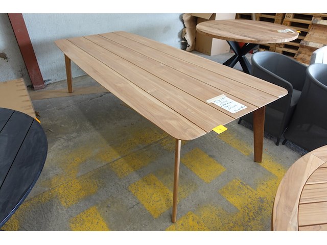 Outdoor tafel teak massief gescova - afbeelding 1 van  3
