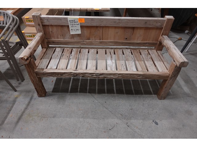 Outdoor teak bank courchevel - afbeelding 2 van  9