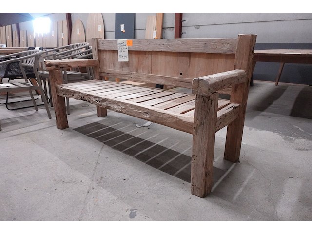 Outdoor teak bank courchevel - afbeelding 3 van  9