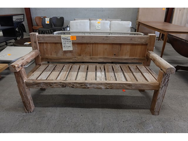 Outdoor teak bank courchevel - afbeelding 1 van  6