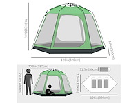 Outsunny 6-persoons instant automatische kampeertent - afbeelding 4 van  7