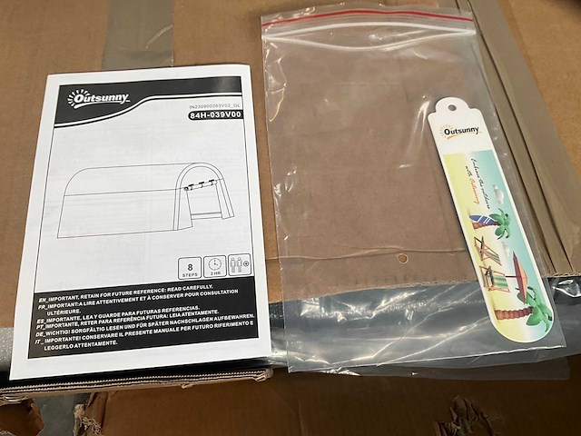 Outsunny 84h-039v00gy tent - afbeelding 1 van  2