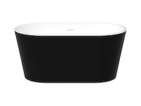 Ovaal vrijstaand bad - 180l - zwart - acryl - afbeelding 4 van  7