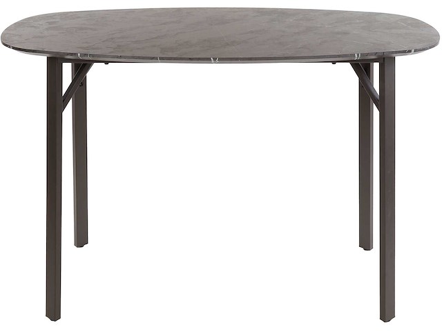 Ovale bartafel deens 140 cm grafiet 3d melamine - afbeelding 4 van  5