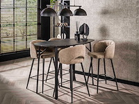 Ovale bartafel deens 140 cm grafiet 3d melamine - afbeelding 1 van  5