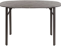 Ovale bartafel deens 140 cm grafiet 3d melamine - afbeelding 4 van  5
