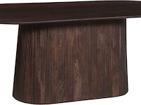 Ovale donkerbruine tafel miguel - 200 cm | massief mangohout - afbeelding 2 van  5